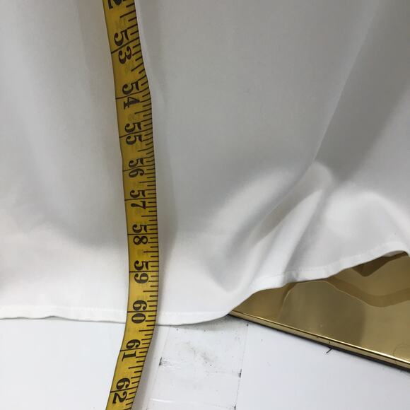 LULU'S M Precious Promise White Satin Embroidered Lace Mermaid Maxi Dress B81 - Picture 3 of 7